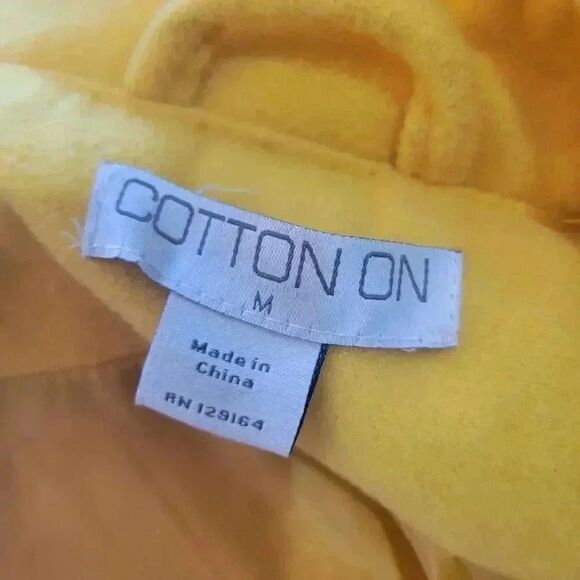 Cotton On Women's Canary Yellow Poly/Viscose Fleece Lined Short Double Breasted - Picture 8 of 9